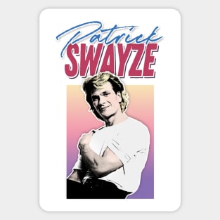 Patrick Swayze - Retro 90s Styled Fanart Design Sticker